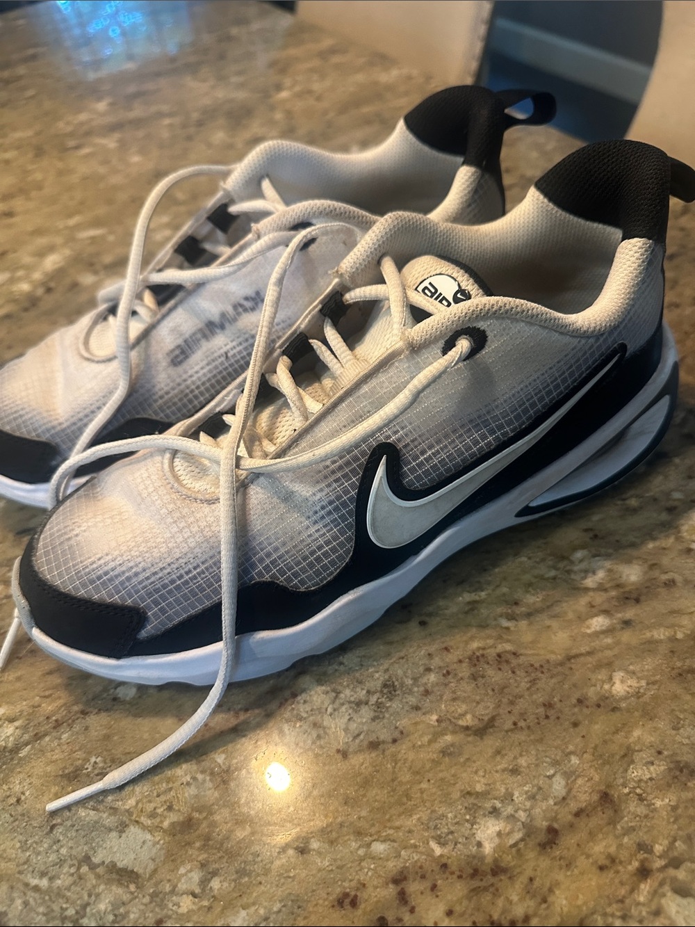 Nike Youth Air Max Nova White and Black Athletic Sneakers
